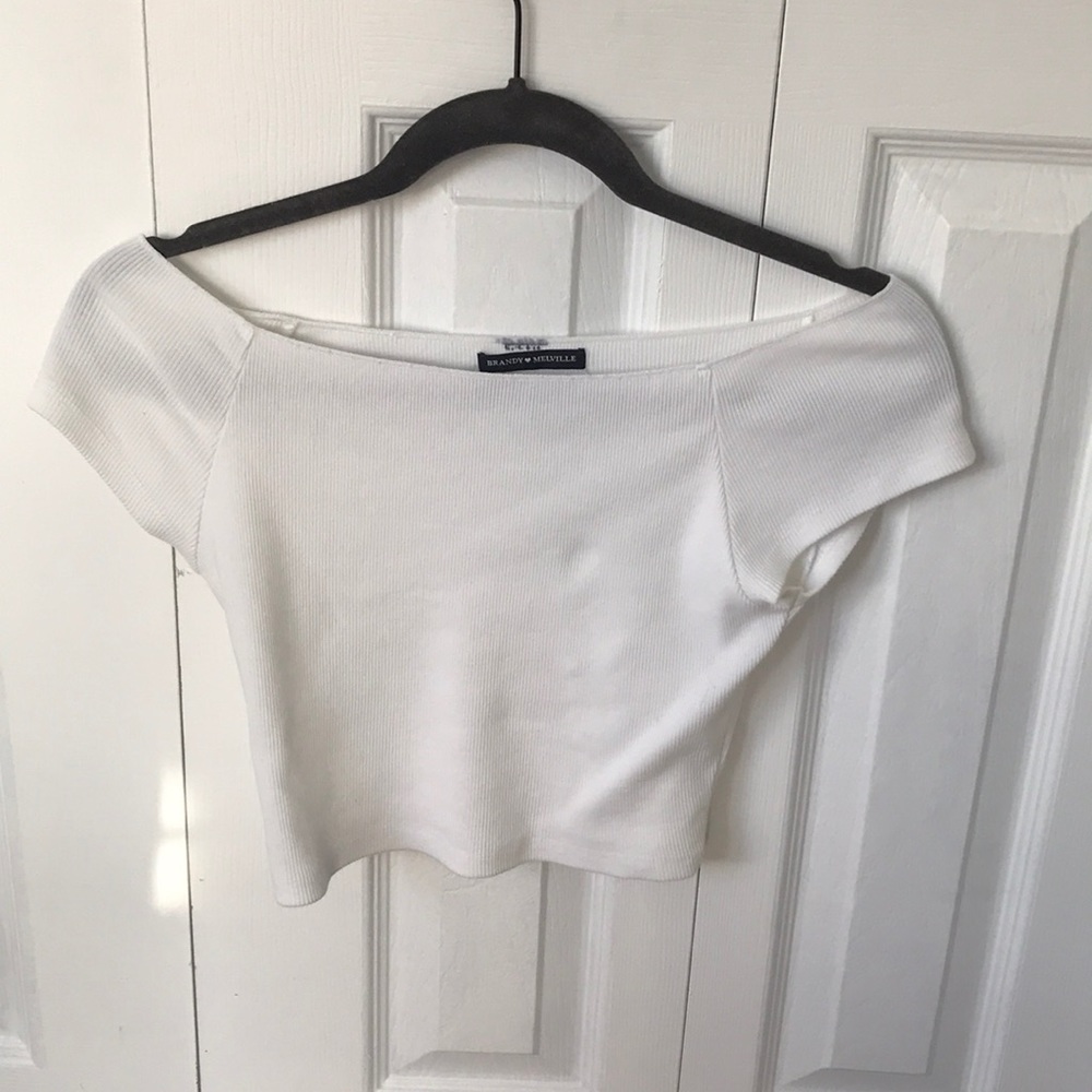 Brandy Melville Off the shoulder crop top
